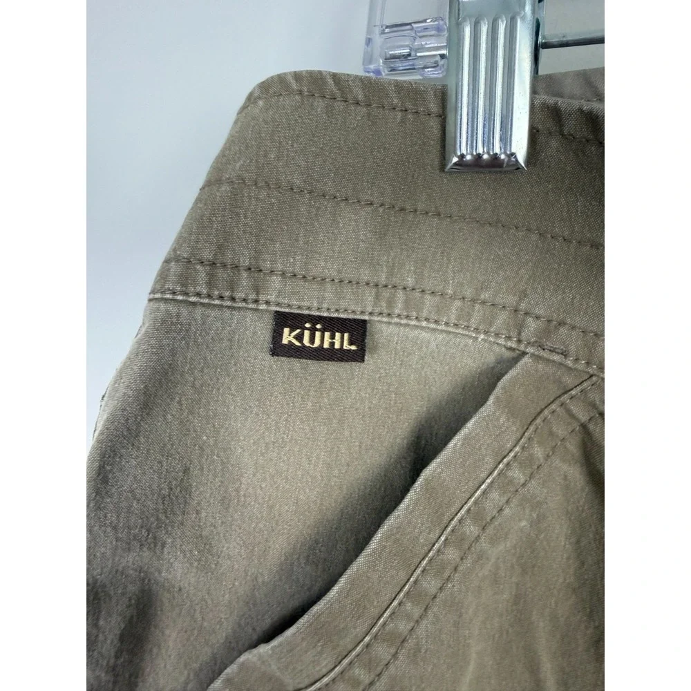 Kuhl Cargo Shorts Men's 38 Brown Side Zip‎ Up Pockets Vintage Patina Dye